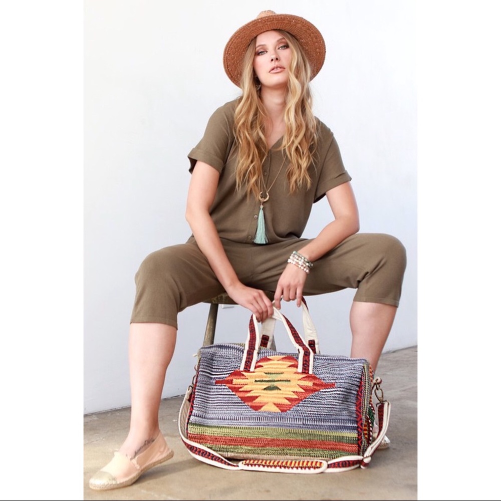 💐5⭐️Boho Chic Aztec Inspired Boston Bag - Picture 3 of 7